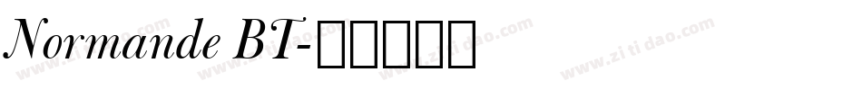 Normande BT字体转换